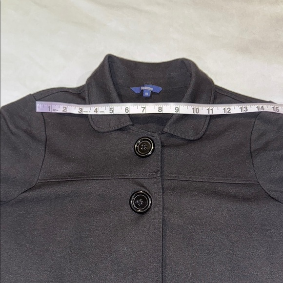 Reitmans Black Pea Coat with 3/4 Sleeves Feminine Classic Women's - Picture 6 of 9